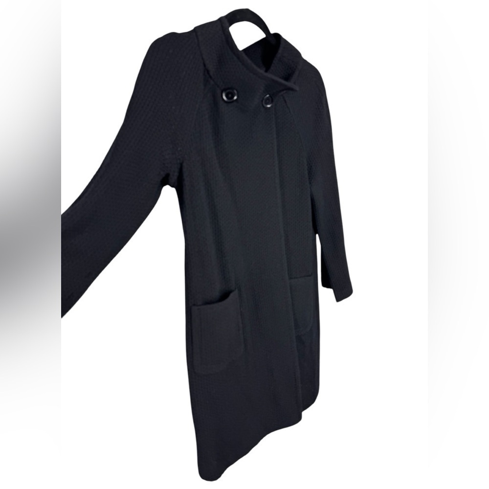 St John Caviar black sweater coat size 4. Like new